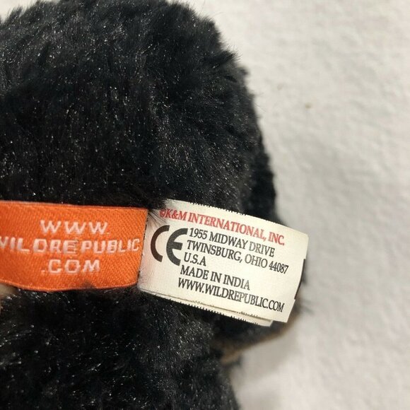 Wild Republic Black Monkey 8” Plush Ape Gorilla Chimpanzee Realistic Toy Sitting - Picture 11 of 12